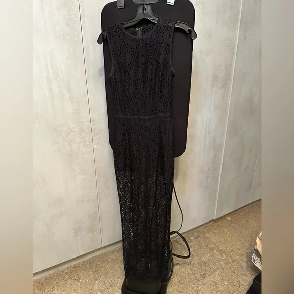 Misha Collection Maxi Black Lace Body Conscious Dress Size XS